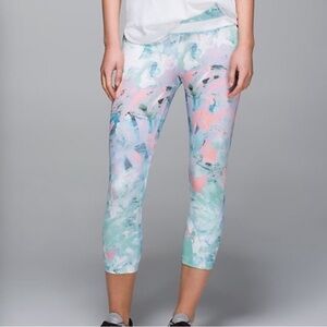 Lululemon Run Inspire Crop Il leggings tights Luxtreme Lycra Blushed Illusion 6